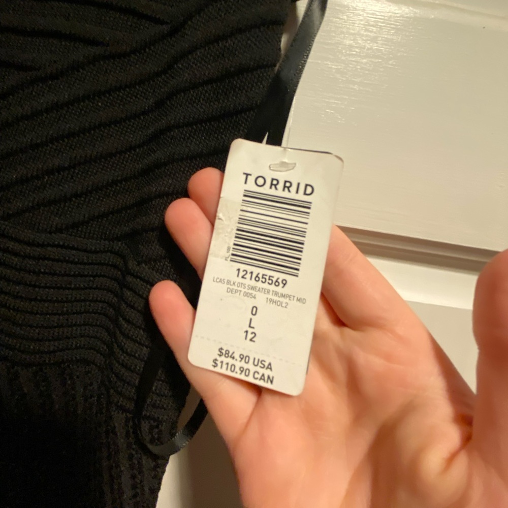 Stretchy curve hugging ankle length black dress | Torrid